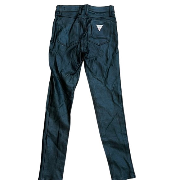Vintage Women's Guess 1981 Power Skinny Faux Leather Pants Size 24‎ - Picture 2 of 6